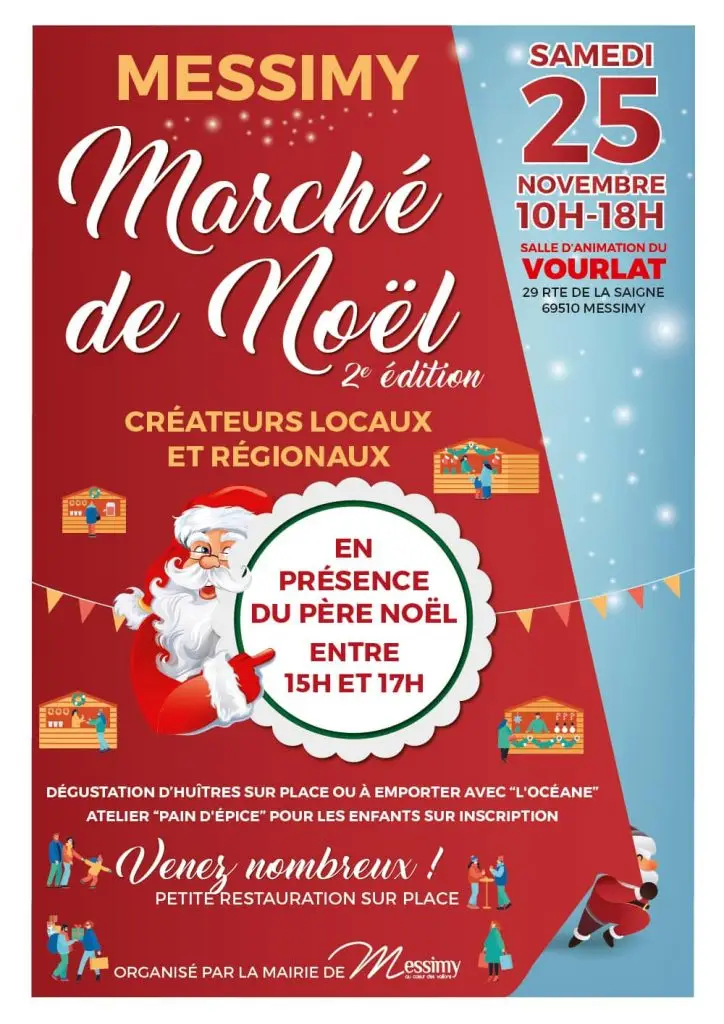 Marché de Noël de Messimy près de Lyon le 25 décembre 2023